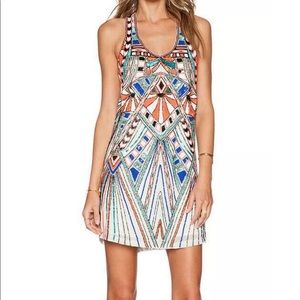 leslie amon beaded dress Mini Beaded Dress in After Sun Brown